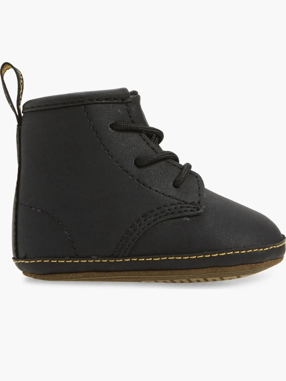 Dr. Martens Babys' Black Leather Crib Boots